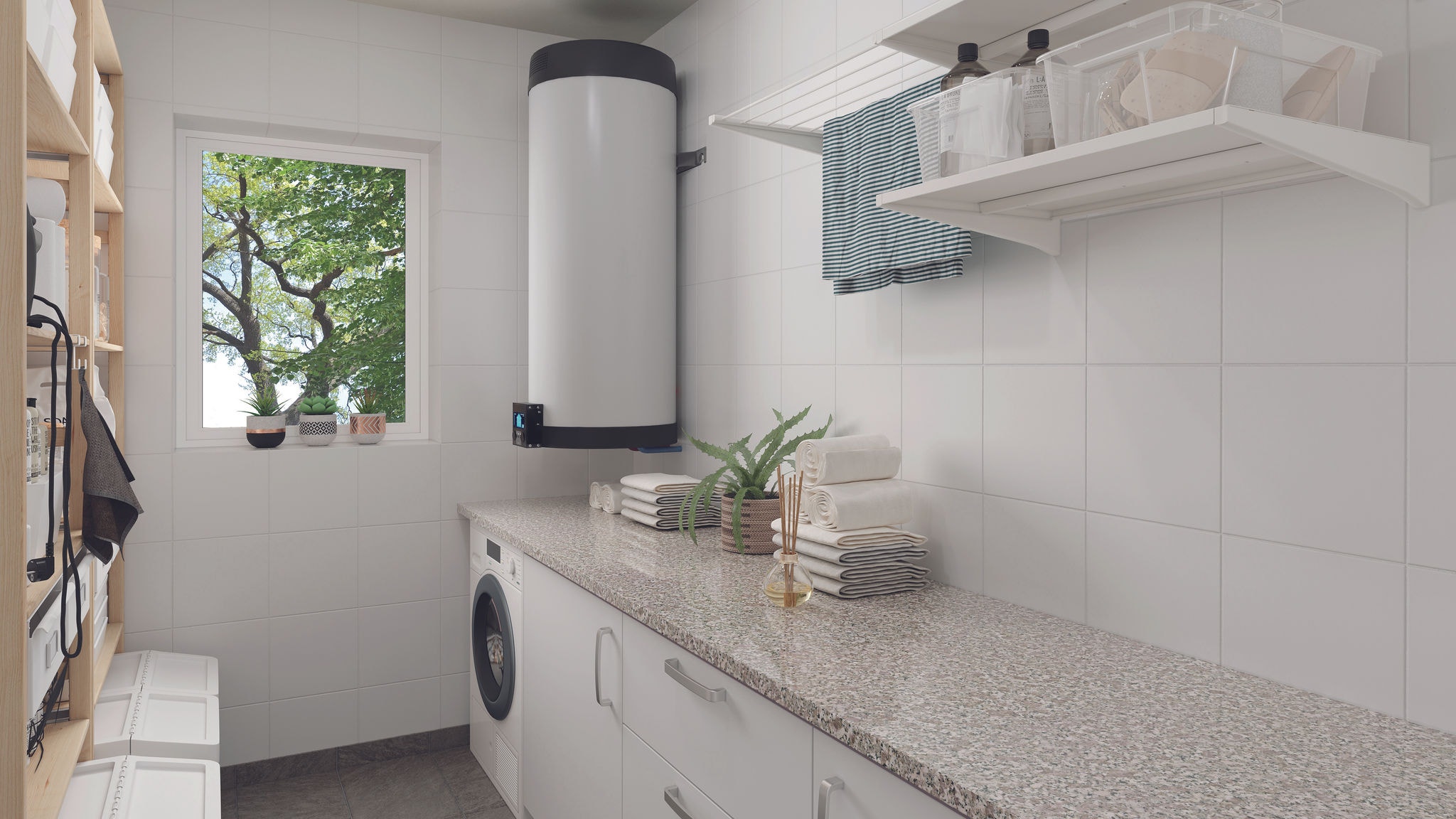 Daikin használati melegvíz-tartály mosókonyhában