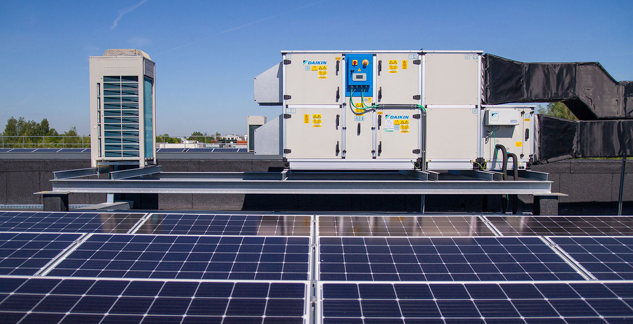 Légkezelő egység telepítése tetőre