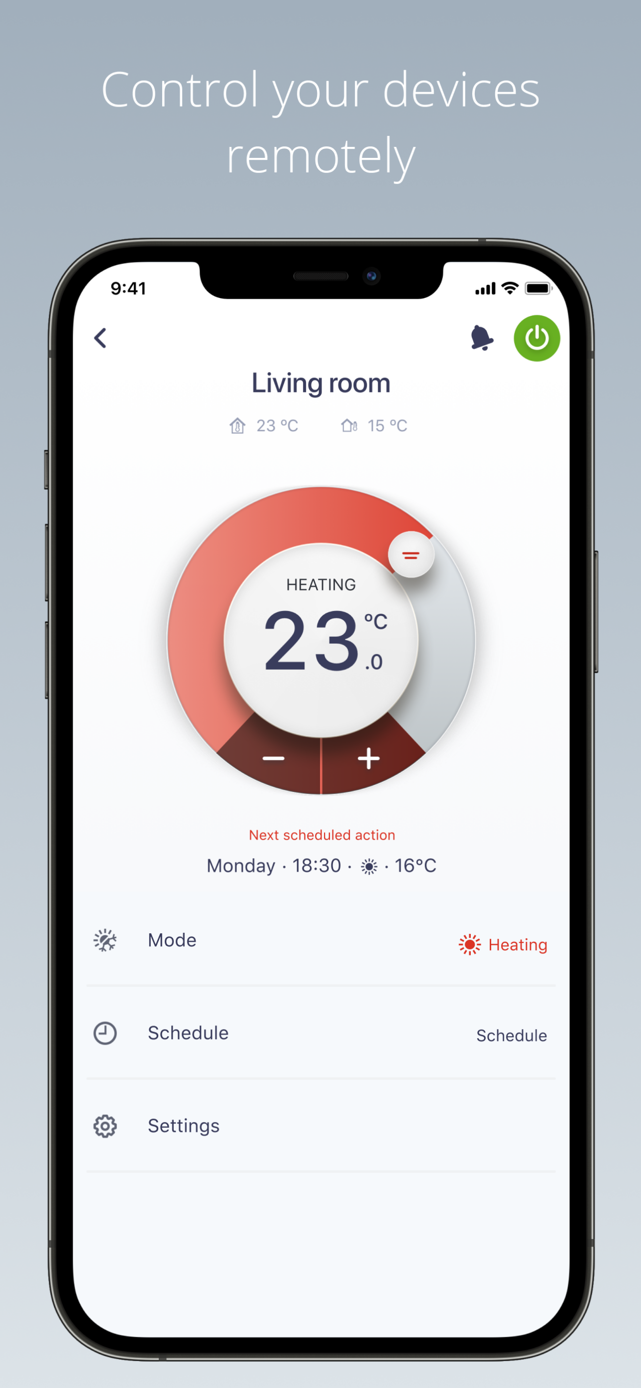 Szabályozási rendszerek az egyes helyiségekben